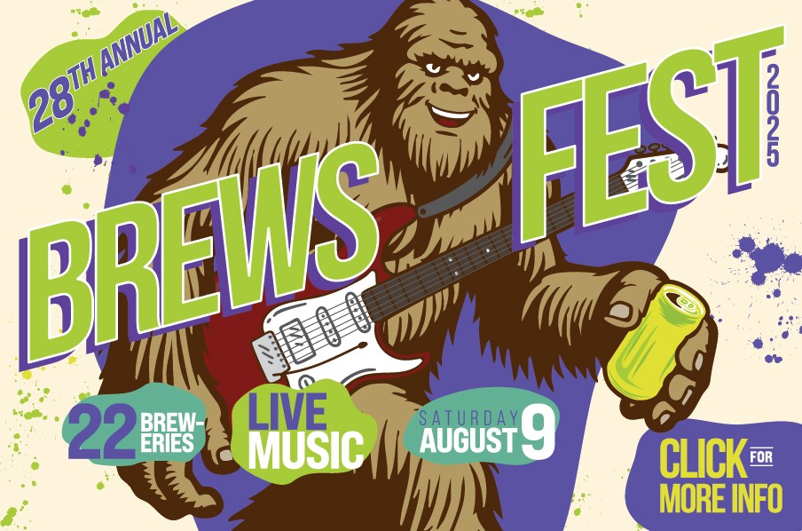 Guests enjoying beer on the mountain at Brewsfest